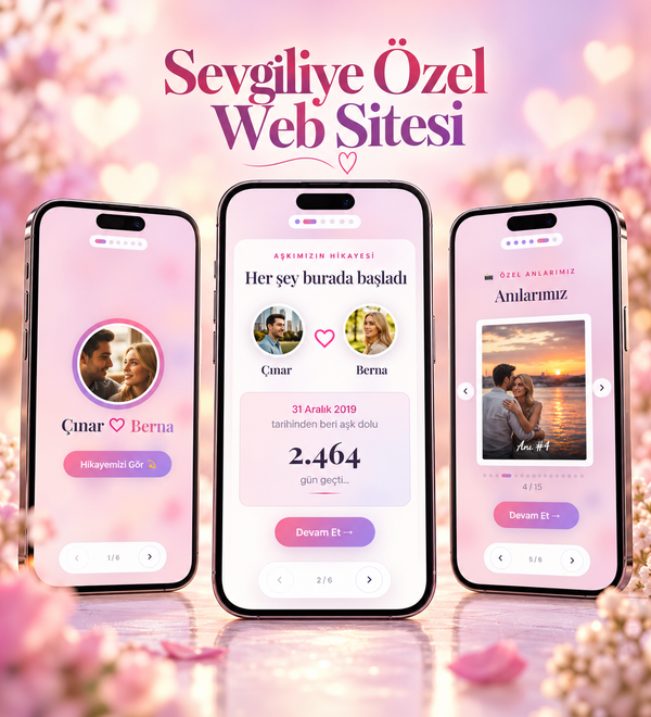 Sevgiliye Kişiye Özel Dijital Hatıra Sayfası Hediyesi