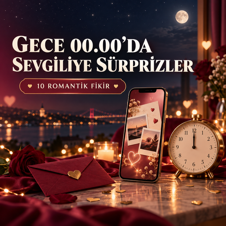 Gece 00.00’da Sevgiliye Yapılabilecek Sürprizler: 10 Romantik Fikir