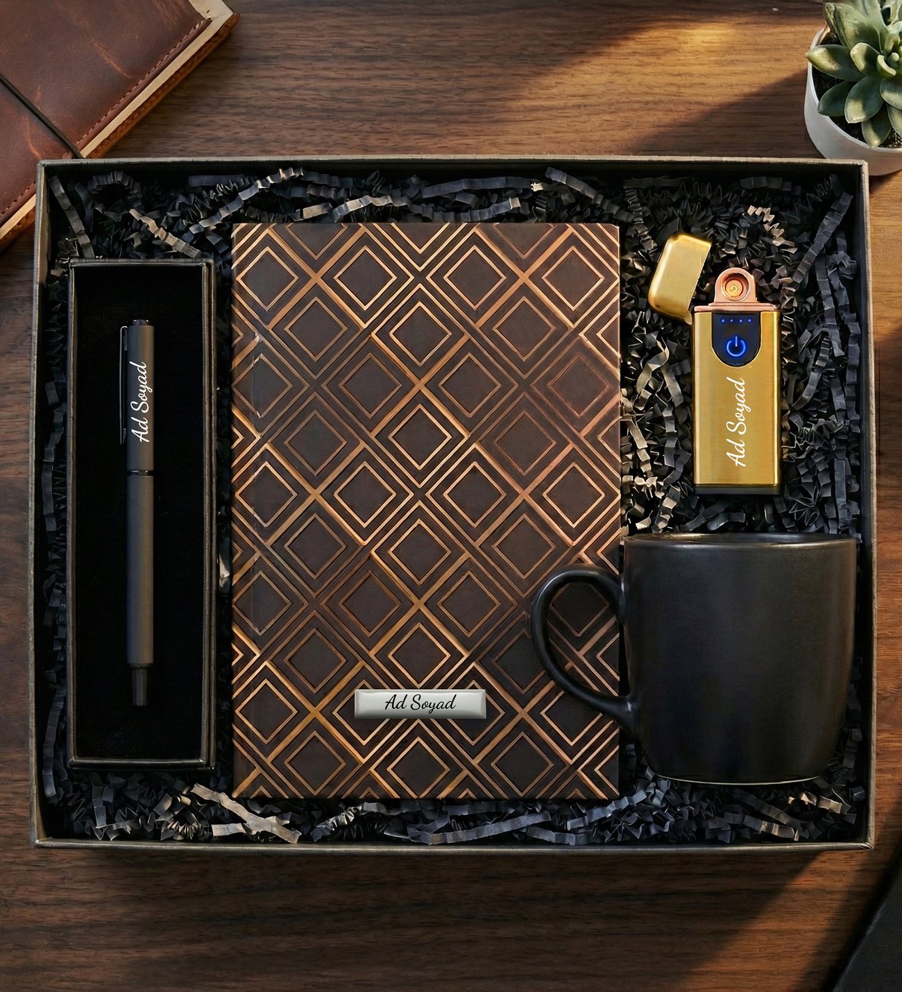 Kişiye Özel Premium Gold Ofis Hediye Seti, Kurumsal Hediye Seti, Ofis Welcome Kit Seti