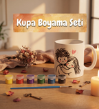 Çiftlere Özel Kupa Bardak Boyama Seti – Kendin Tasarla Şablonsuz Seramik Kupa
