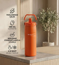 Kişiye Özel İsim Baskılı Pipetli Kulplu Hediyelik Paslanmaz Çelik Termos Mug 480 ml
