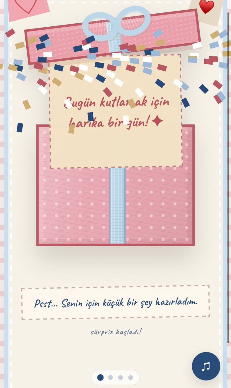 Anında Teslim Doğum Günü Temalı Web Sitesi Hediyesi – Dijital Hatıra Sayfası Sevgiliye/Arkadaşa Doğum Günü Hediyesi