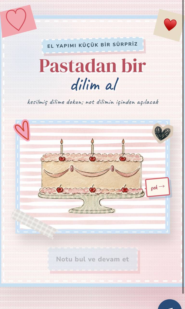 Doğum Günü Dijital Hatıra Sayfası – Anında Teslim Kişiye Özel Web Sitesi Hediyesi