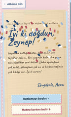 Doğum Günü Dijital Hatıra Sayfası – Anında Teslim Kişiye Özel Web Sitesi Hediyesi