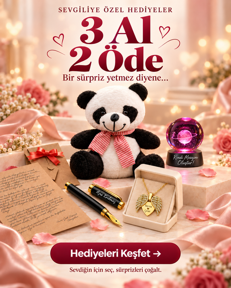 sevgiliye özel hediyelerde 3 al 2 öde kampanyası, bir sürpriz yetmez diyenlere özel.