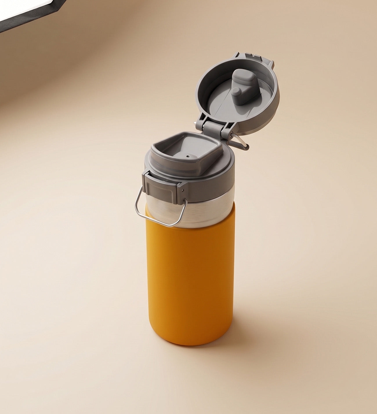 Askılı ve Kilitli Paslanmaz Çelik Termos - 500 mL