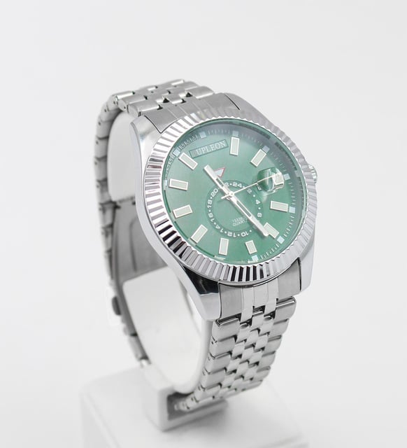 Erkek Sevgiliye Kişiye Özel Green Prestige Saat Cüzdan Çakmak Hediye Seti
