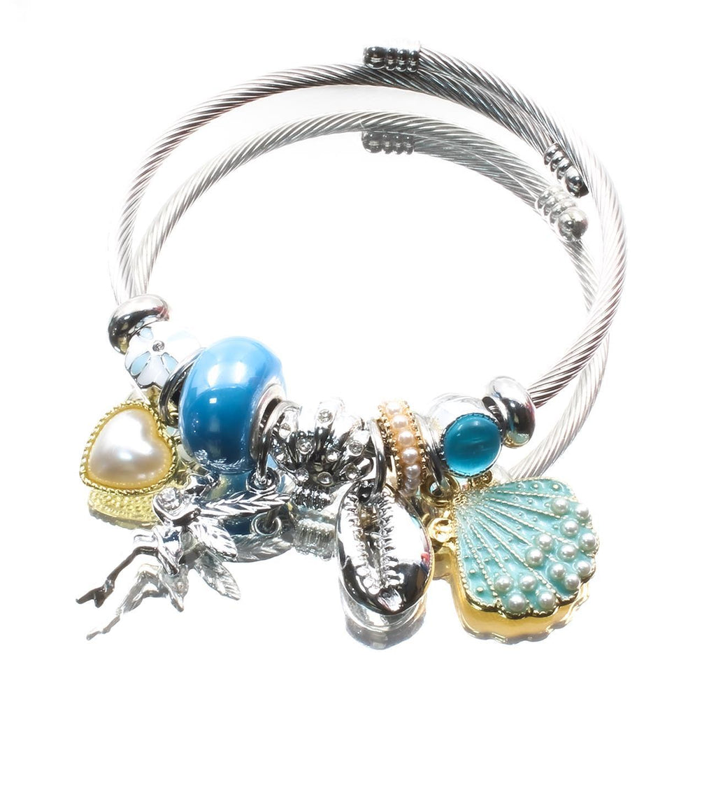 Charm Detaylı Ayarlanabilir Çelik Bileklik – Pandora Tarzı Kadın Aksesuarı