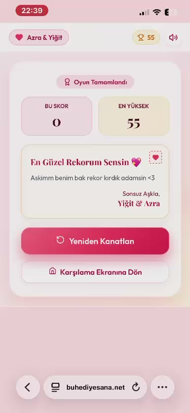 Aşk Kanatları : Flappy Lovers Sevgiliye Özel Dijital Oyun