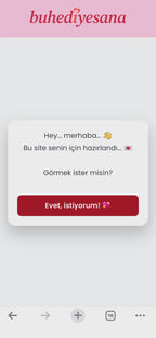 Sevgiliye Premium Dijital Hatıra Sayfası – Kişiye Özel Web Sitesi Hediyesi