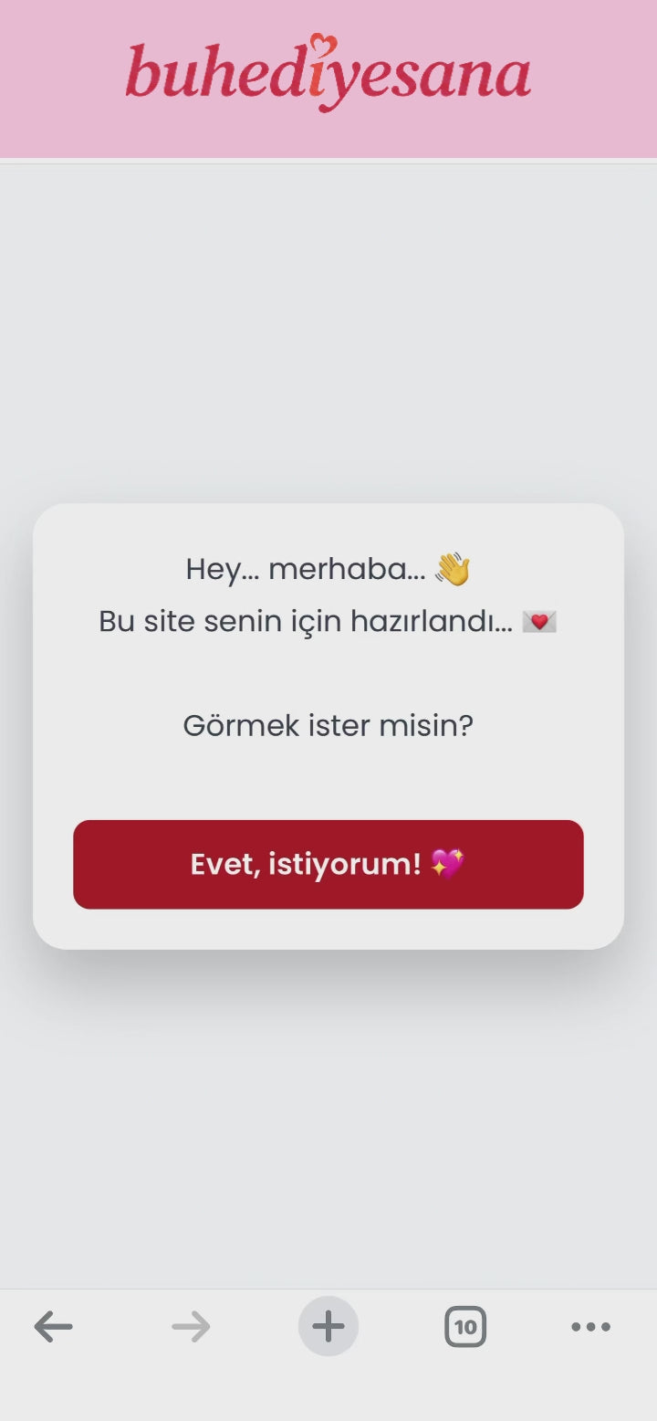 Sevgiliye Premium Dijital Hatıra Sayfası – Kişiye Özel Web Sitesi Hediyesi