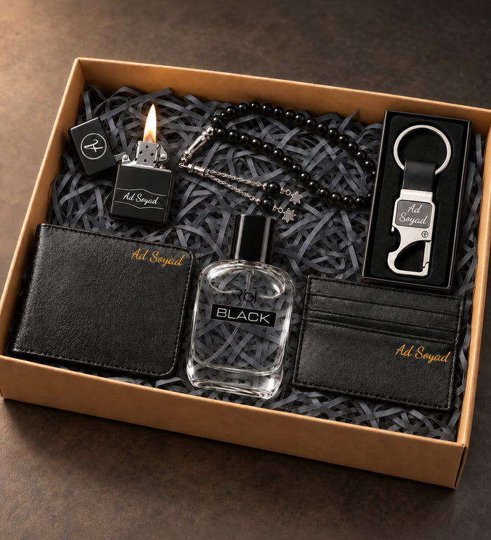 Erkek Sevgiliye Kişiye Özel Black Signature Hediye Seti