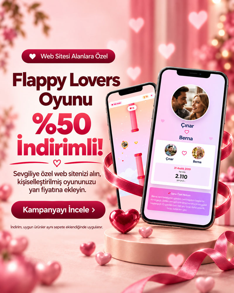 Sevgiliye Özel Web Sitesi Hediyesi Alana Sevgiliye Özel Oyun %50 İndirimli