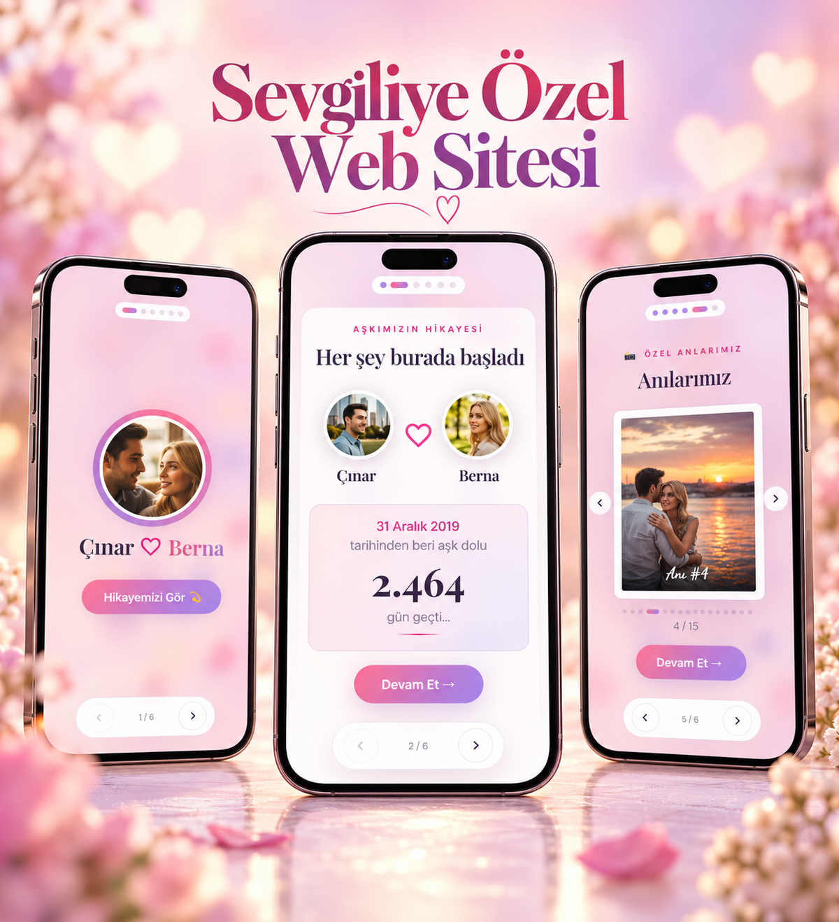 Sevgiliye Kişiye Özel Dijital Hatıra Sayfası Hediyesi