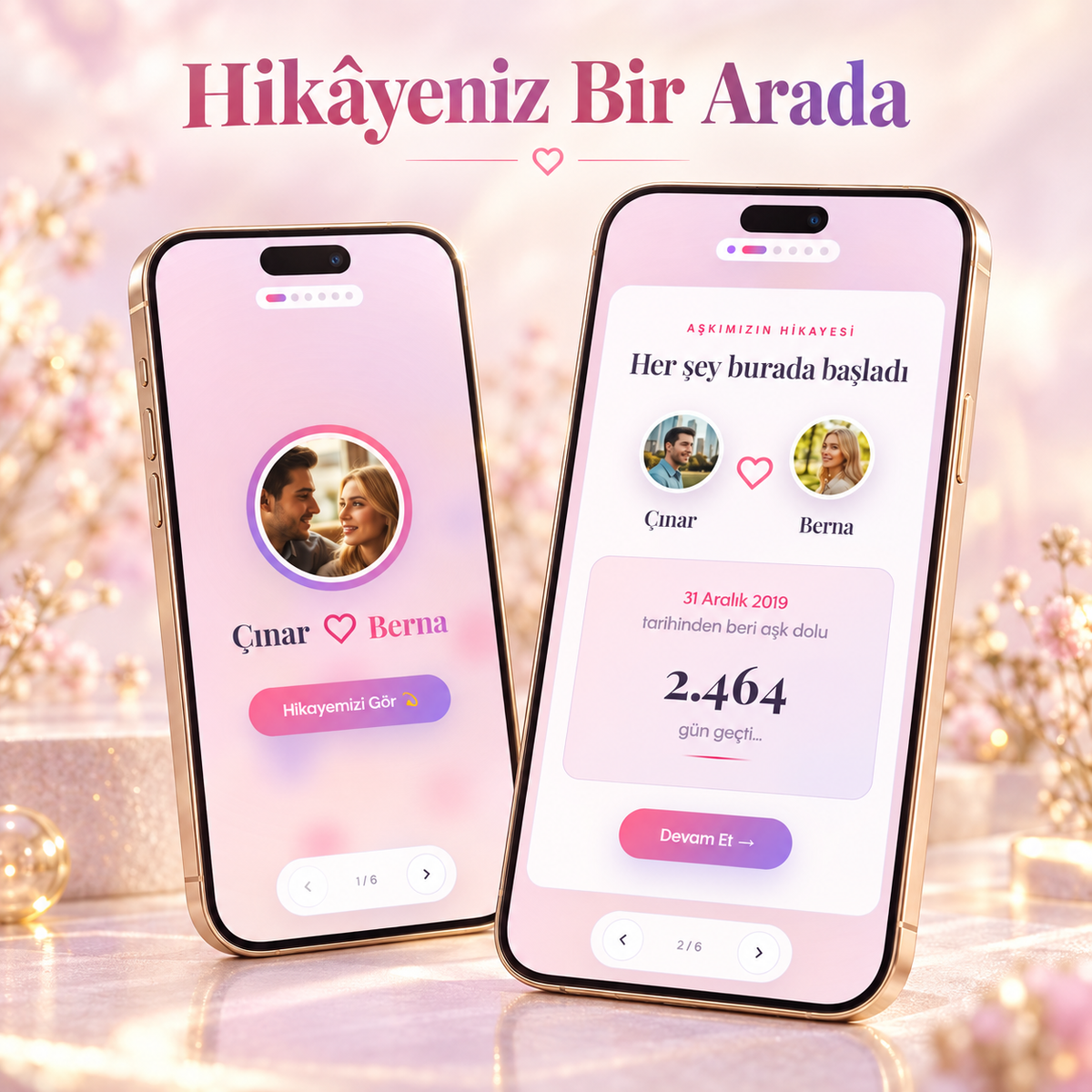 Sevgiliye Kişiye Özel Dijital Hatıra Sayfası Hediyesi