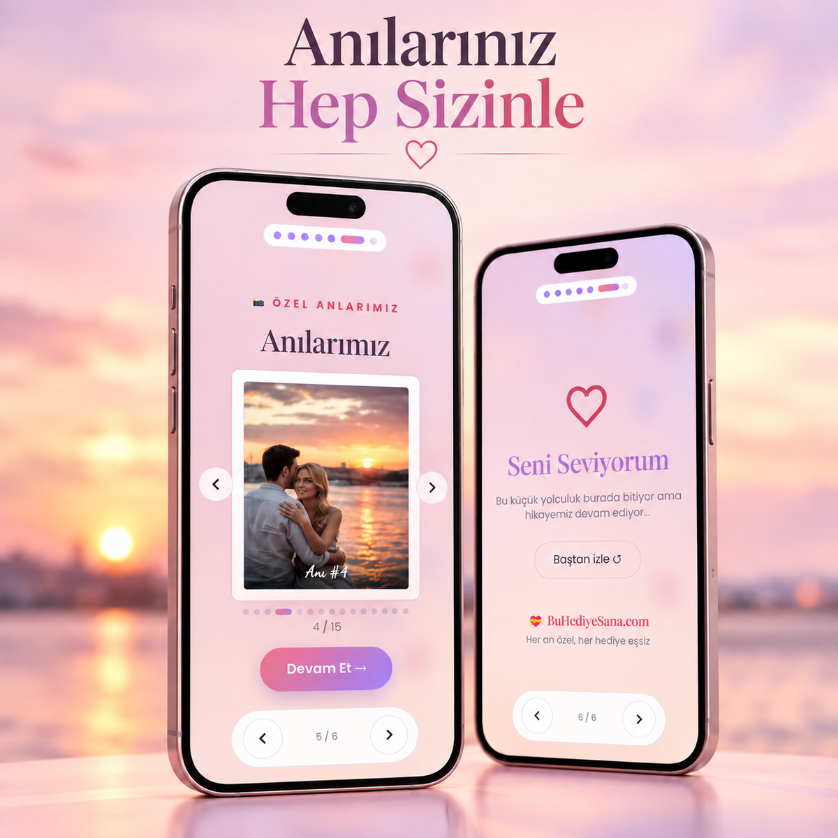 Sevgiliye Kişiye Özel Dijital Hatıra Sayfası Hediyesi